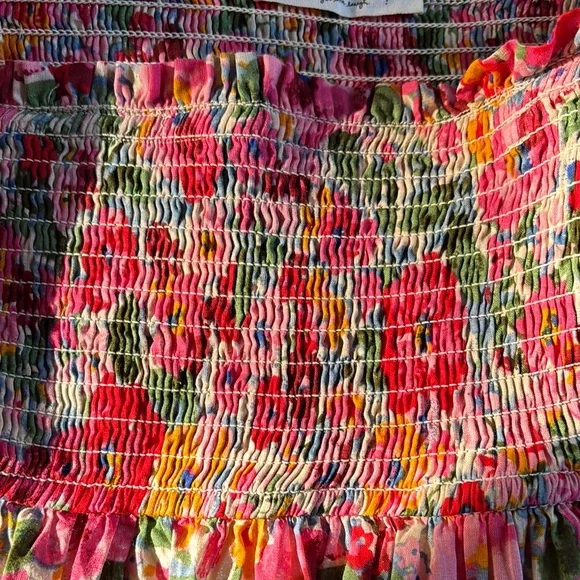 NATURAL LIFE Red and Pink Tiered Maxi Skirt - Picture 10 of 14